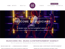 Tablet Screenshot of musiciansinc.co.uk
